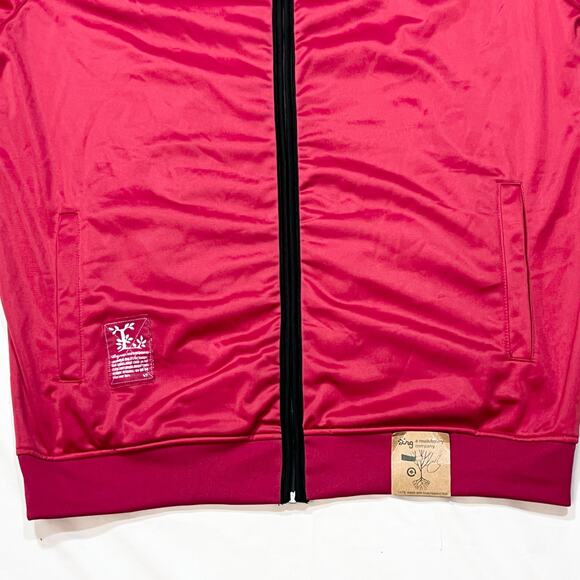 LRG Lifted Research Group Track Jacket Men XXL Red Full Zip Embroidered Y2K New - Picture 4 of 11